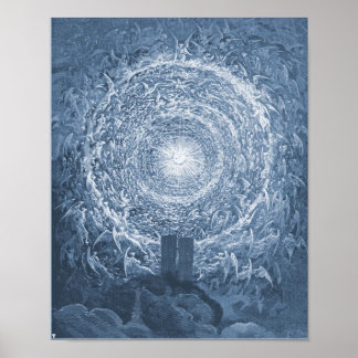 9.11 Twin Towers Dore White Rose Poster