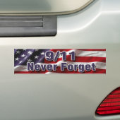 9/11 Vergeet nooit Bumpersticker (Op auto)
