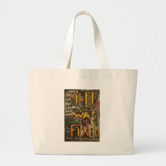 9-11 was fixed zwart grote tote bag