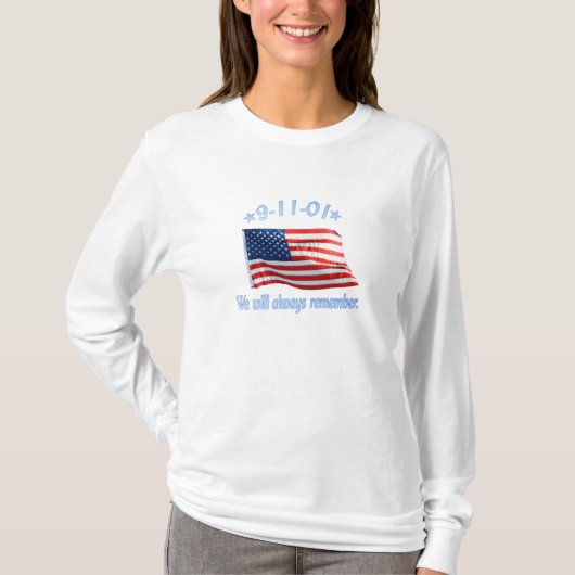 9-11 We zullen het altijd onthouden T-shirt (Voorkant)
