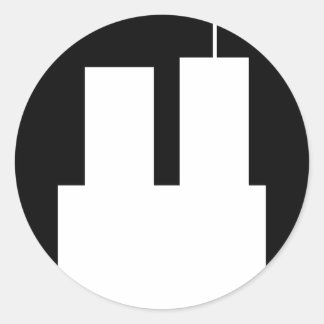 9/11 WTC RONDE STICKER