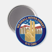 9/11Memorial Symbool Magneet (Voorkant / Achterkant)