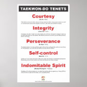 9-1 Poster de Tenets AKTA Taekwon-Do (Devant)