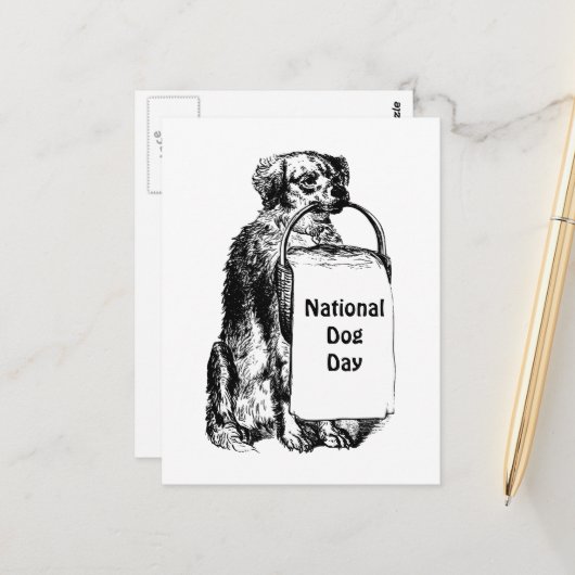 9/21-27 National Dog Week Briefkaart (Voorkant / Achterkant in situ)