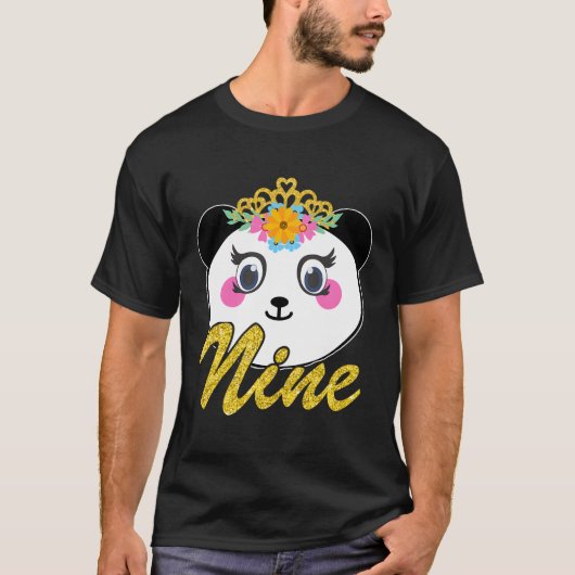 9 9e Panda Eenhoorn Py T-shirt (Voorkant)