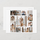 9 Aangepast fotocollage Personaliseer Briefkaart (Voorkant / Achterkant)