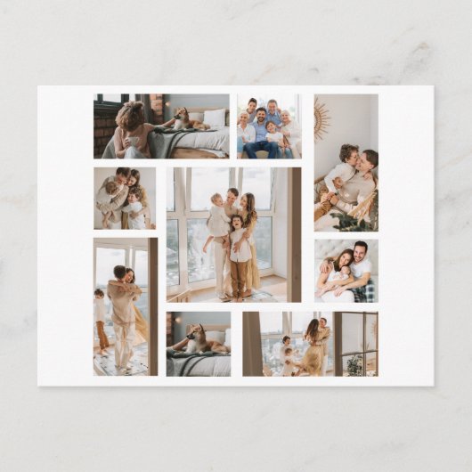 9 Aangepast fotocollage Personaliseer Briefkaart (Voorkant)