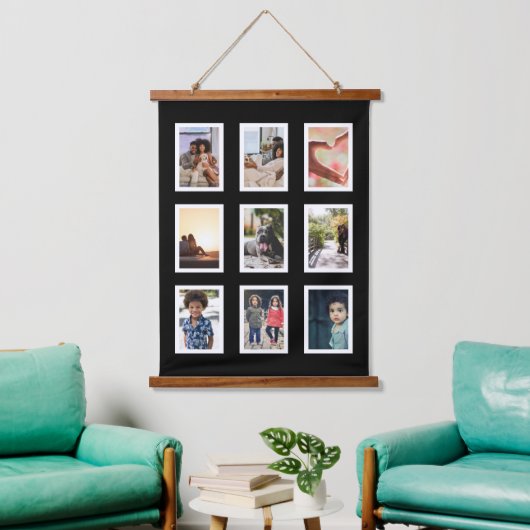 9 Aangepaste fotocollage-reeks Hangend Wandkleed (Woonkamer)