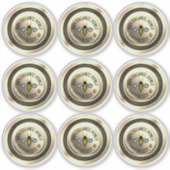 9 Abeille d'or Étiquette de 9 vinyle imperméable (Devant)