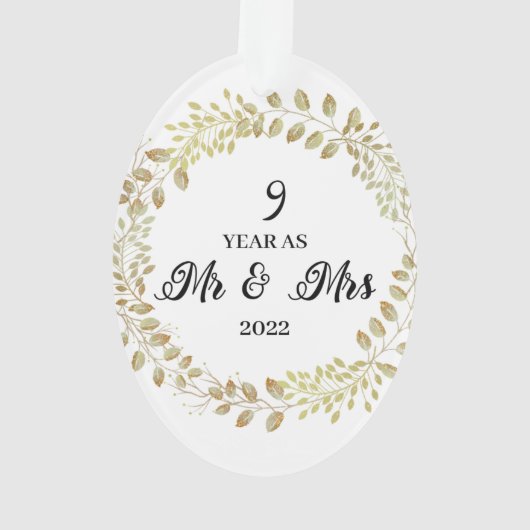 9 Année en tant que M. & Mme 2022 | Anniversaire (dos)