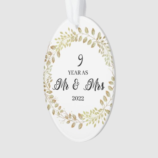 9 Année en tant que M. & Mme 2022 | Anniversaire (devant)