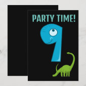9 ANNIVERSAIRE 9E PARTIE DÎNER INVITATIONS (Devant / Derrière)
