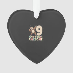 9 Ans d'être Incroyable Dabbing Paresseux 9ème Ann