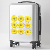 9 autocollants Kiss-Cut à fleurs de marguerite Ger (Sur valise)