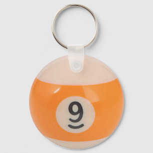 "9-Ball"-ballon voor sieraden Sleutelhanger