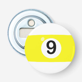 9 Ball flaconopener Button Flesopener