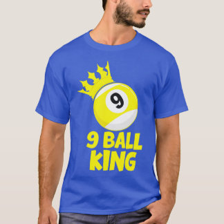 9 Ball King Champion 9 Ball Billiards poolspeler T-shirt