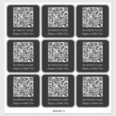 9 Bedrijfsnaam met QR-code Sticker (Vel)