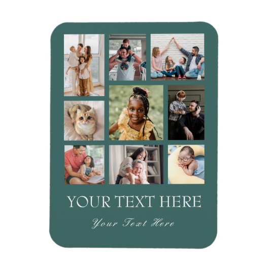 9 Collage de photos Magnet photo flexible (Vertical)