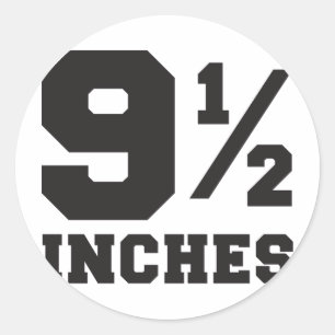 9 en een halve inch 9 1/2 ronde sticker