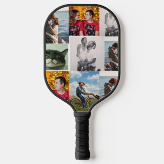 9 Familie Foto Gepersonaliseerde Collage Pickleball Paddle