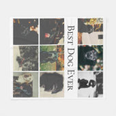 9 Foto collage Aangepast beste hond ooit Fleece Deken (Voorkant (Horizontaal))