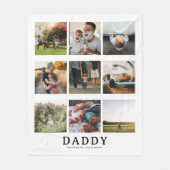 9 Foto Collage Dad Deken | Vaderdag (Voorkant)