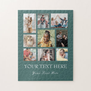 9 foto collage familie puzzel