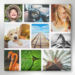9 Foto Collage Magnet Sjabloon White omgeven Magneet