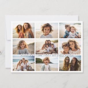 9 Foto Collage Minimalistisch - Optionele Tekstove Feestdagenkaart