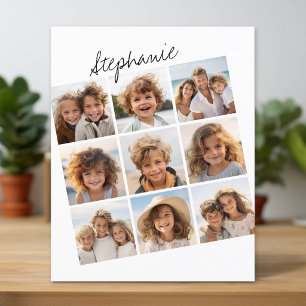 9 foto-collage Notitiekaart - Zwart en Wit