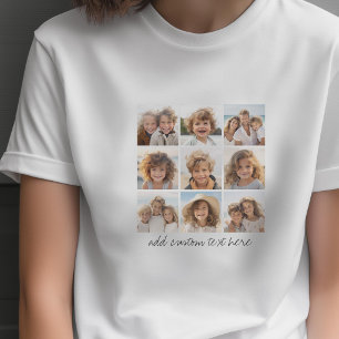 9 foto-collage - Zwart en Wit T-shirt