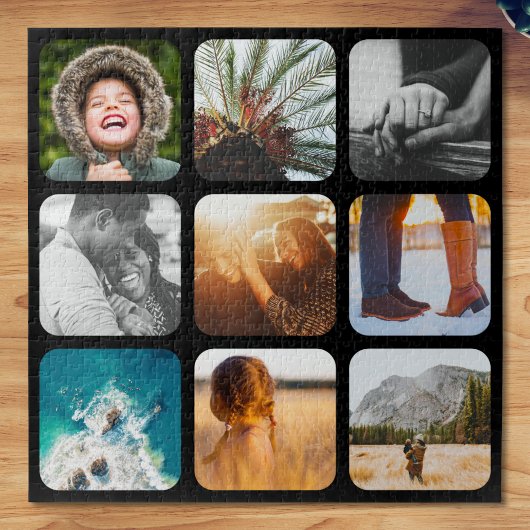9 Foto Jigzaag Puzzle Sjabloon Black Rond Lijst Legpuzzel