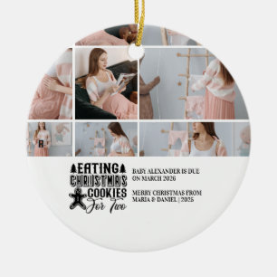 9 Foto Kerstkoekjes voor 2 Zwangerschap Keramisch Ornament
