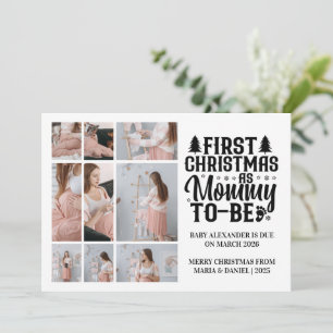 9 Foto Krijgt mama een baby met Kerst Zwangerschap Feestdagenkaart