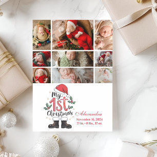 9 Foto Lieve Kerstman Baby 1e Kerstmis Feestdagenkaart