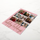 9 Foto offset - Prettige feestdagen script - roos (Gedraaid)