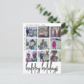 9 Foto offset - Prettige feestdagen zwart en wit - (Staand voorkant)