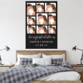 9 Fotobruiloft met tekst voor script zwart-wit Canvas Afdruk (Insitu (Slaapkamer))