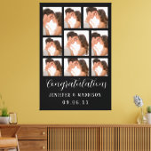 9 Fotobruiloft met tekst voor script zwart-wit Canvas Afdruk (Insitu (Woonkamer))