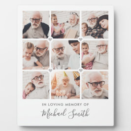 9-foto's Aangepaste tekst Herdenking Tafelbovenstu Fotoplaat