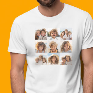 9 foto's collage - Zwart en Wit T-shirt