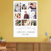 9 foto's Groot Geschenk Voor Bruid & Bruidegom  Canvas Afdruk (Insitu (Woonkamer))