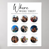 9 foto's waar waren ze bruiloft Verloving spel Poster (Voorkant)