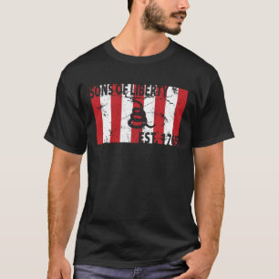9 gestripte Sons Liberty Flag T-shirt