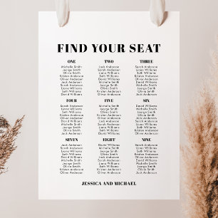 9 Grand Tableau De Plan De Table De Mariage