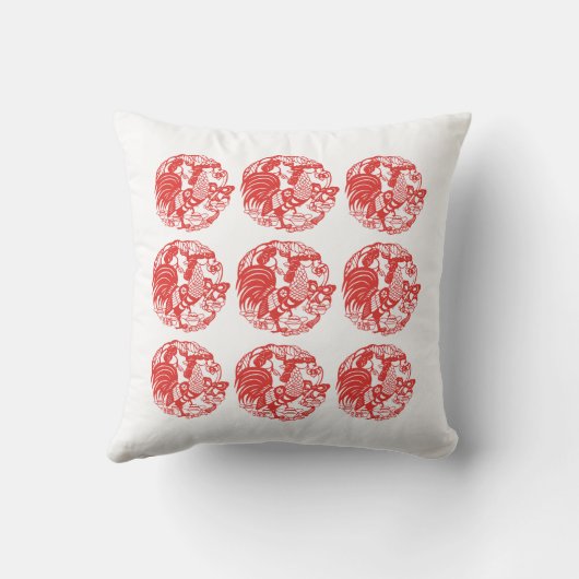 9 Haan voor Longevity Haan Jaar 2017 kussen (Achterkant)