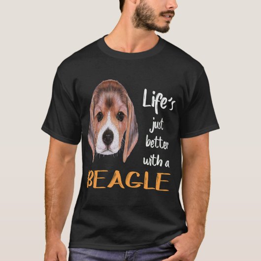 9 Het leven is beter met een Beagle T-shirt (Voorkant)