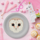 9-inch Barn Owl-Borden Papieren Bordje (Feest)