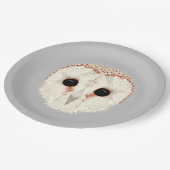9-inch Barn Owl-Borden Papieren Bordje (Gekanteld)